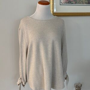 Elegant Cream Crew Neck Sweater